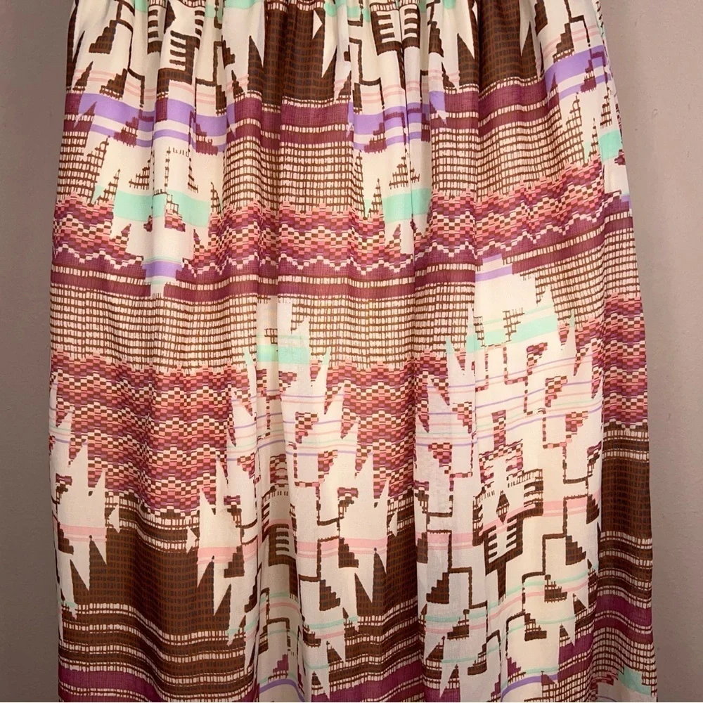 Juniors XL Forever 21 Maxi Dress Sleeveless Boho Southwest Western Lined Orange